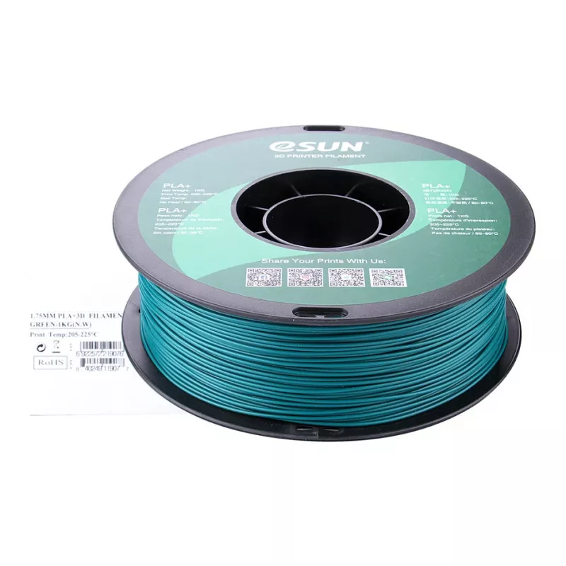 ESUN PLA+ 1,75 mm Groen 3D-printerfilament, 1 kg