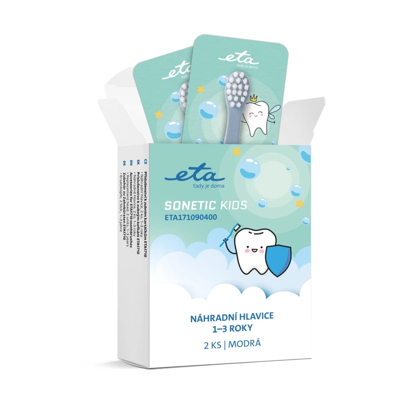 ETA Vervangende Borstelkoppen Sonetic Kids 171090400 2-pack Blauw
