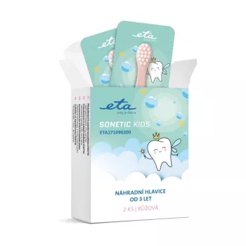 ETA Sonetic Kids 171090200 vervangende borstelkoppen - 2-pack - roze