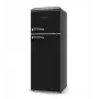 ETA Storio Retro combi koel-vriescombinatie, 215 L totaal, 170 L koelkast, 45 L vriesvak, vrijstaand, zwart, energie-efficiëntieklasse E, 38 dB