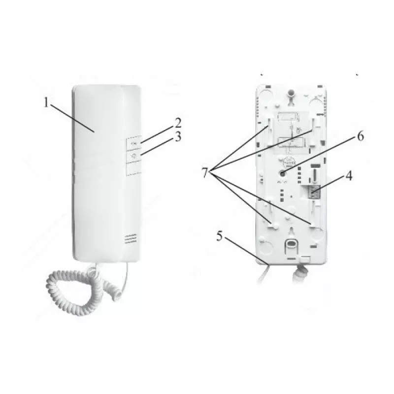 EURA ADA-38A3 4-draads analoge intercomhoorn voor RL-3203H-systemen, wit
