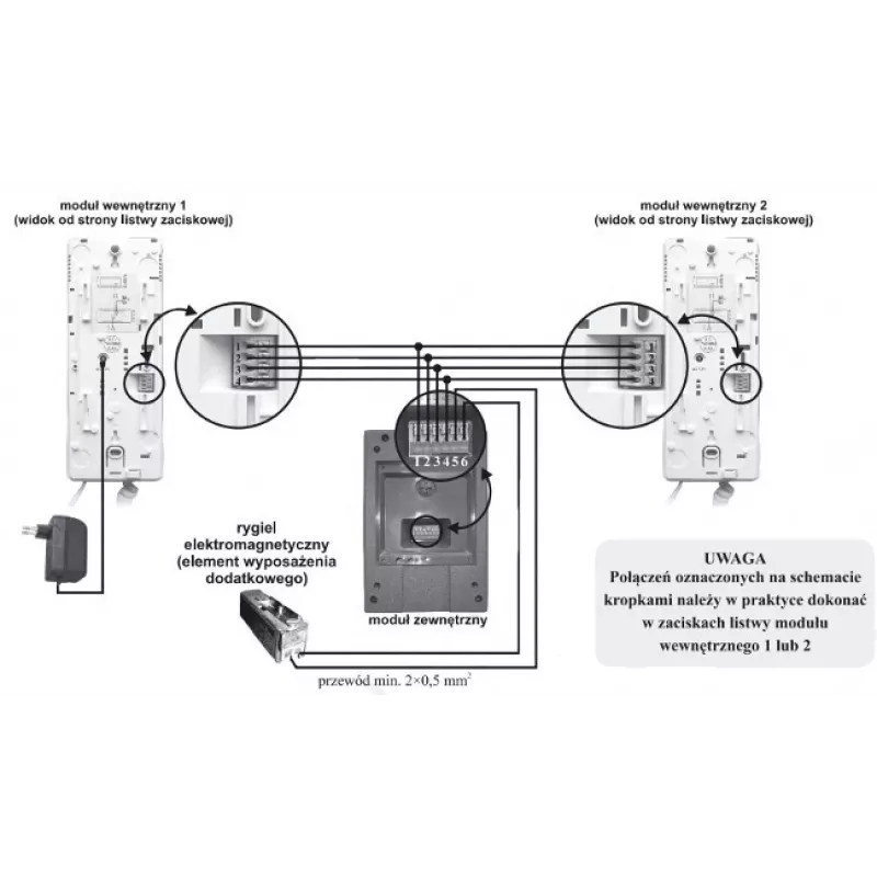 EURA ADA-38A3 4-draads analoge intercomhoorn voor RL-3203H-systemen, wit