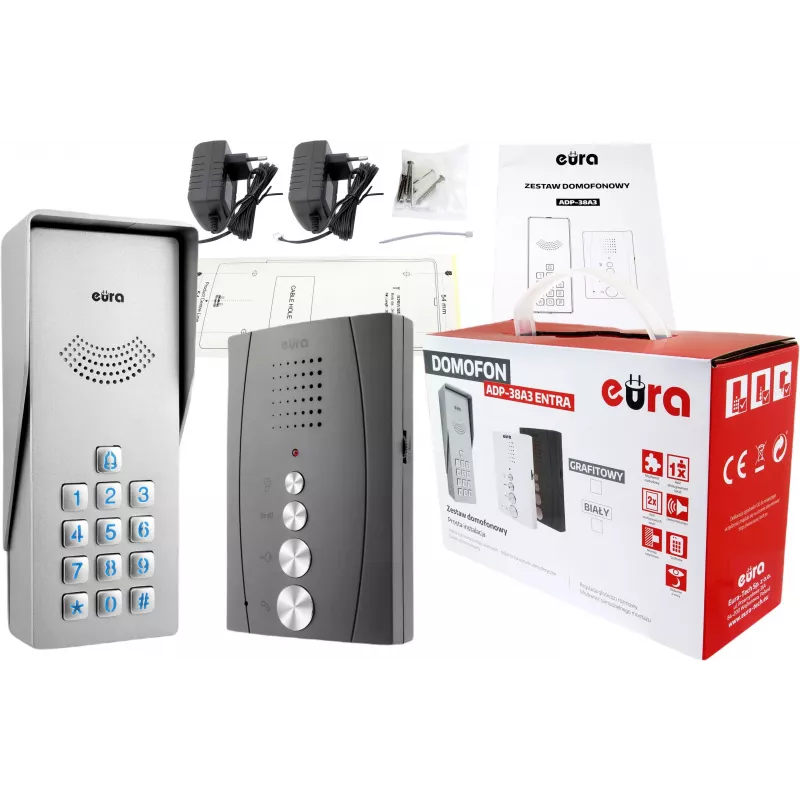 EURA ADP-38A3 ENTRA audio-deurintercom grafiet