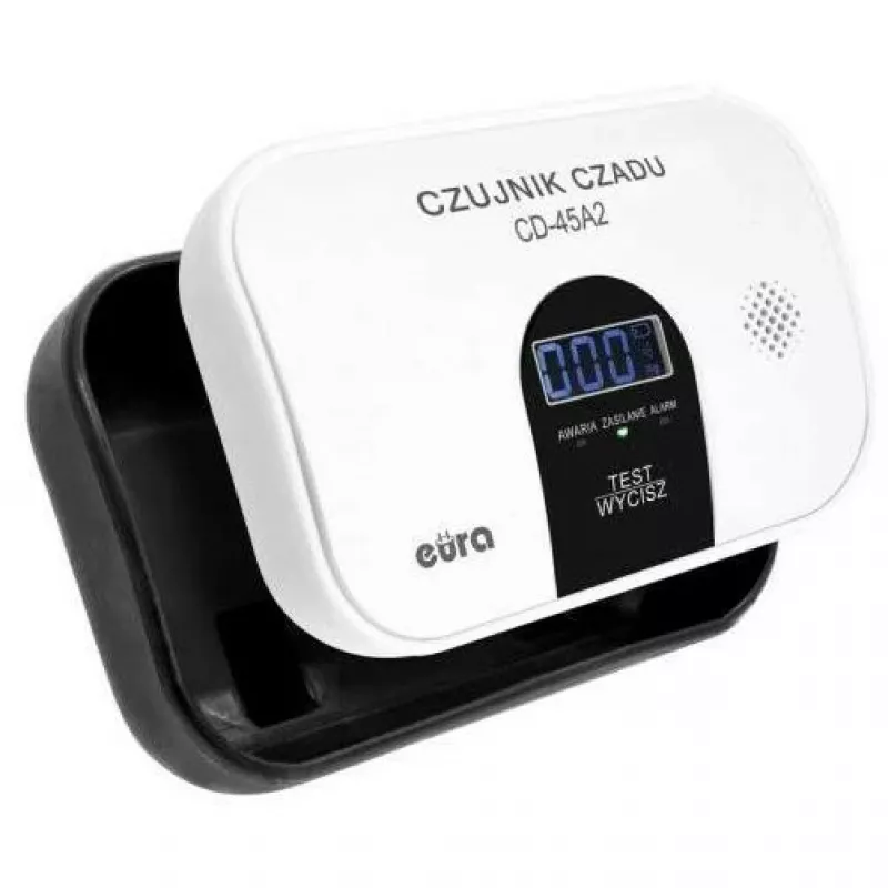 EURA CD-45A2 vrijstaande koolmonoxidemelder, batterijgevoed, LCD-display
