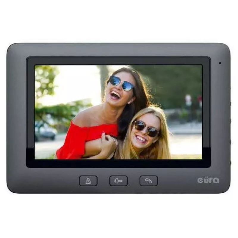 EURA VDP-45A3 ALPHA 7-inch kleuren video-deurintercom, zwart