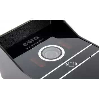 EURA VDP-80C5 dual-family video-intercomsysteem, wit, 2x 7 inch LCD, FHD, 1080p camera, RFID-lezer, opbouwmontage