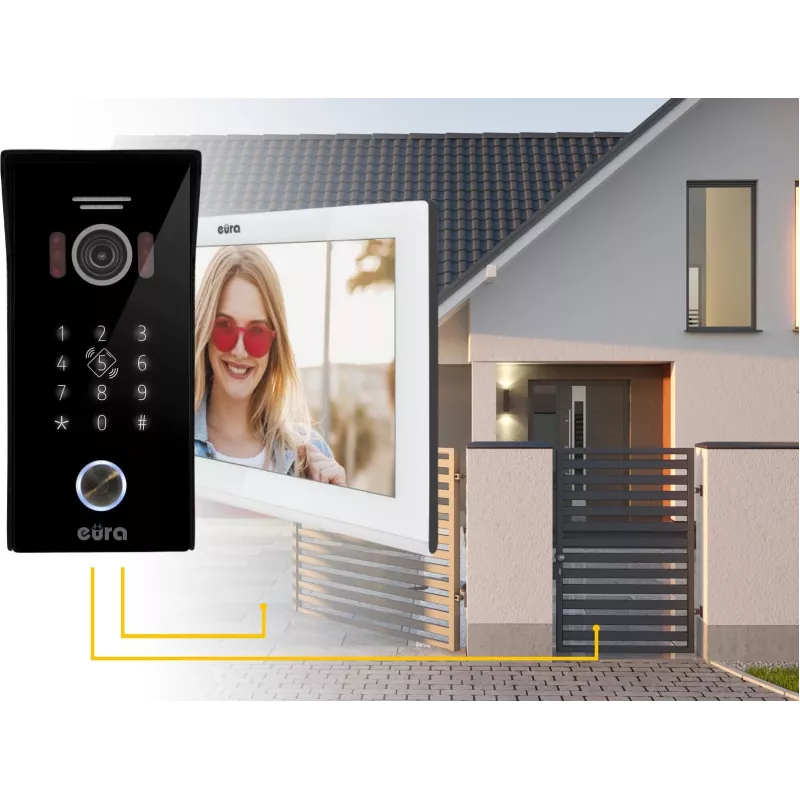EURA VDP-99C5 video-deurintercom, 7-inch touchscreen, WiFi, RFID, Tuya, wit