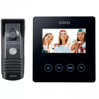 Eura video-intercom EURA VDP-52A3ATIRA zwart