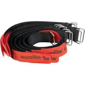 EUROLITE AR-20 klittenbandkabelbinder 20x180mm zwart/rood 10 stuks