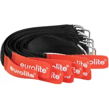EUROLITE AW-20 klittenbandkabelbinder 20x180mm zwart/rood 10 stuks