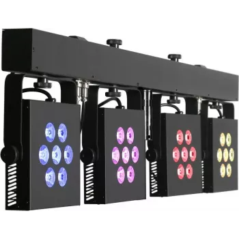 EUROLITE LED KLS-3002 MK2 compacte lichtset AIR 4x RGBWA/UV spots DMX draadloos