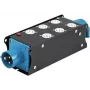 EUROLITE SAB-62X 19 inch 2U 3-fasen stroomverdeler met 6 Schuko-stopcontacten, 16A CEE-ingang, 11kW 60003755