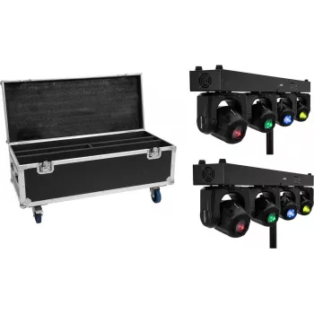 EUROLITE set 2x LED TMH Bar S120 moving-head spots + flightcase met wielen