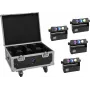 EUROLITE set 4x AKKU MBT-3 Spot MK2 LED uplight + flightcase met wielen en laadfunctie