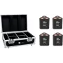 EUROLITE set 4x AKKU TL-3 QCL RGB+UV trusslight + case met laadfunctie 20000854