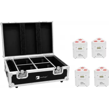 EUROLITE set 4x AKKU TL-3 TCL wit + Charging Case 20000650