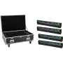 EUROLITE Set 4x LED BAR-8 SWING QCL bar met flightcase en wielen