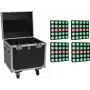EUROLITE Set 4x LED Pixel Matrix Panel 5x5 RGB/WW + flightcase met wielen