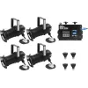 EUROLITE set 4x PAR-20 spot zwart dim2warm + EDX-4 DMX RDM LED-dimmerpack (20000695)