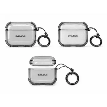 Evelatus Apple AirPods 4 TPU beschermhoes transparant zwart