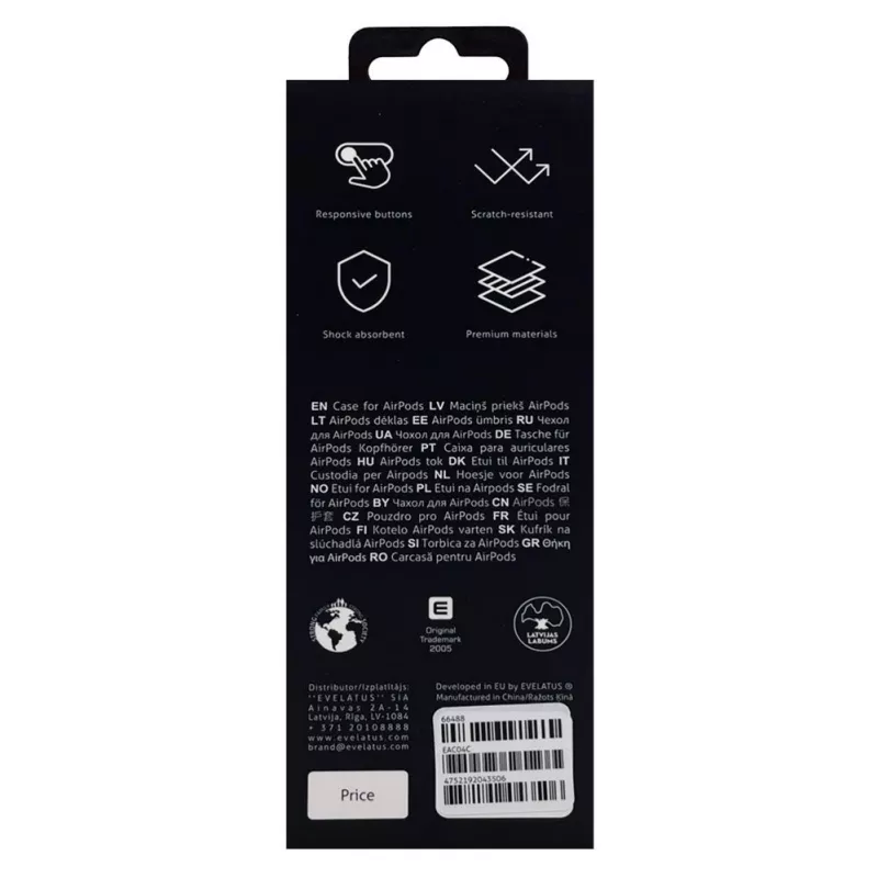 Evelatus Apple AirPods hoes EAC04 koraal