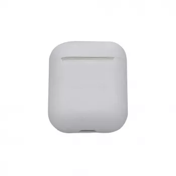 EVELATUS Apple AirPods hoesje EAC05 wit - siliconen beschermhoes met karabijnhaak