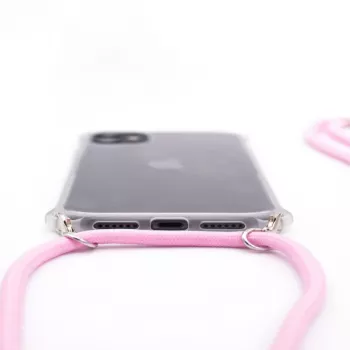 Evelatus Apple iPhone 11 Pro Max siliconen transparant hoesje met halsband TPU band transparant