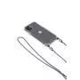 Evelatus Apple iPhone 11 Pro Max siliconen transparant met halsband TPU band spacegrijs