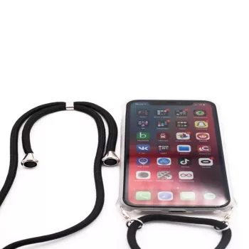 Evelatus Apple iPhone 11 Pro Siliconen Transparant met Halsband TPU Band Transparant