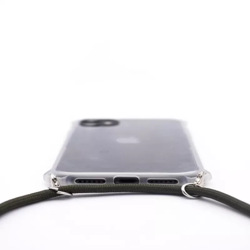Evelatus Apple iPhone 11 siliconen transparant case met ketting TPU band transparant