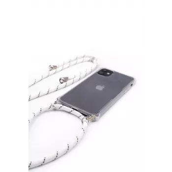 Evelatus Apple iPhone 11 Siliconen Transparant Hoesje met Halsband TPU Band Transparant