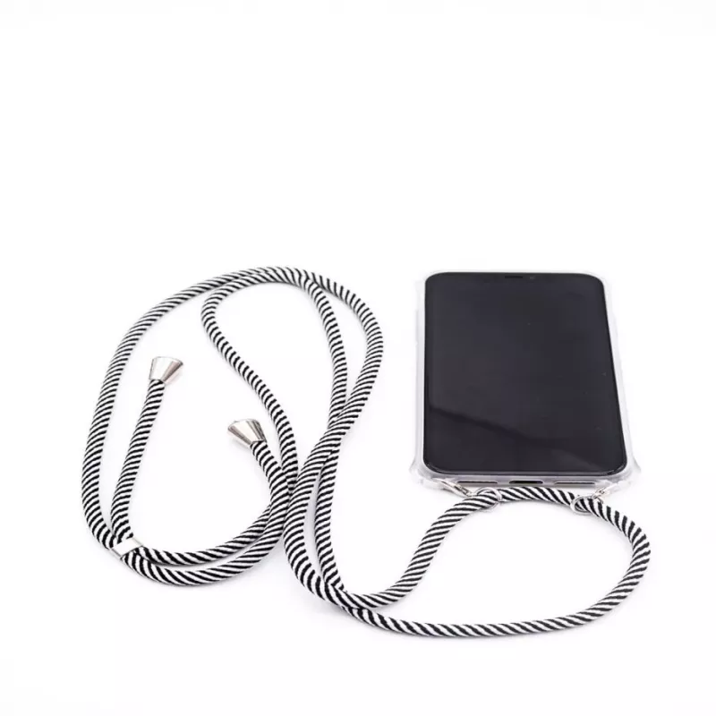 Evelatus Apple iPhone 11 Siliconen Transparant Hoesje met Halsband TPU Band Transparant