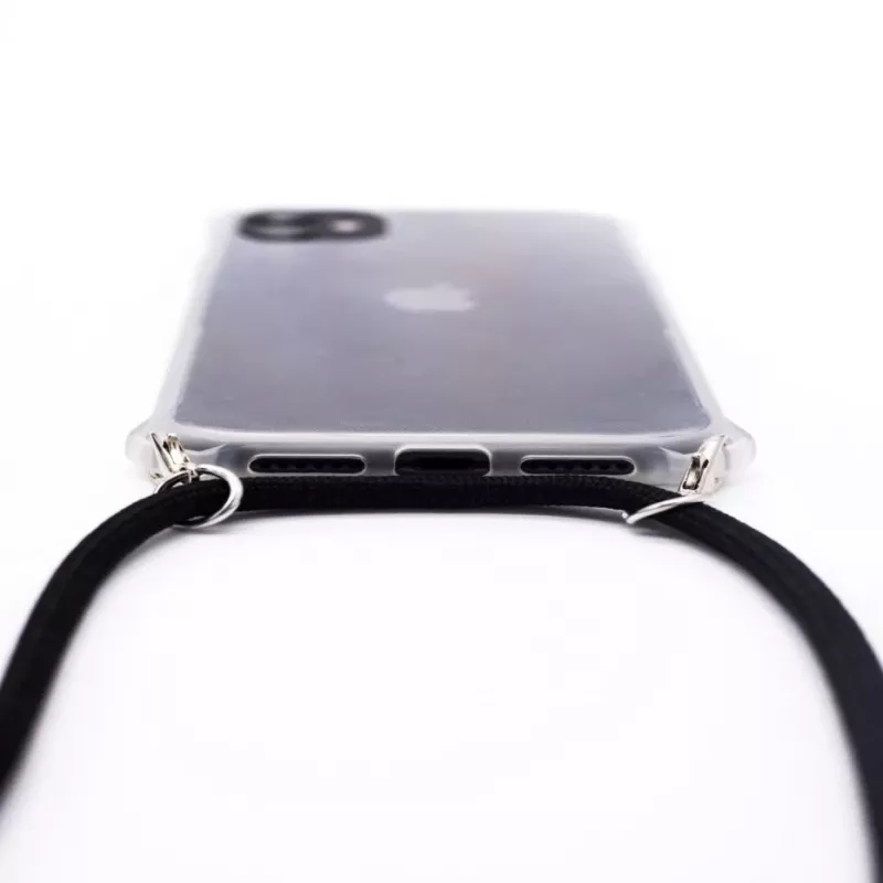 Evelatus Apple iPhone 11 Siliconen Transparant Hoesje met Halsband TPU Band Transparant