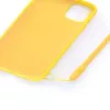 Evelatus Apple iPhone 11 soft touch siliconenhoesje met draagriem geel