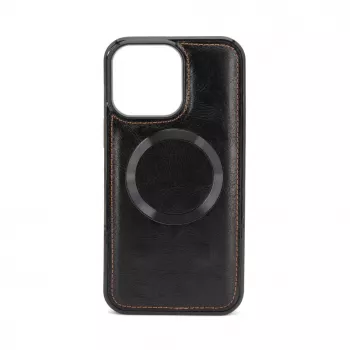 Evelatus Apple iPhone 14 Pro Max multifunctionele portemonnee polsband leren hoesje zwart