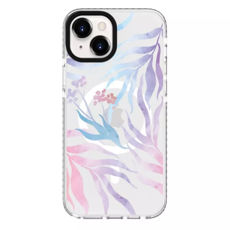 Evelatus Apple iPhone 15 PC+TPU hoesje met MagSafe - bloemenpatroon