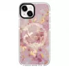 Evelatus Apple iPhone 15 PC+TPU hoesje met MagSafe – marmer roze