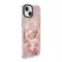 Evelatus Apple iPhone 15 PC+TPU hoesje met MagSafe – marmer roze
