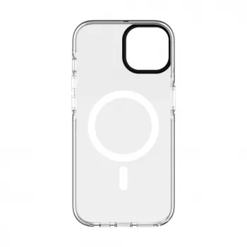 Evelatus Apple iPhone 15 Plus PC+TPU hoesje met MagSafe – Custom Marble White