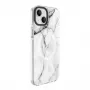 Evelatus Apple iPhone 15 Plus PC+TPU hoesje met MagSafe – Custom Marble White