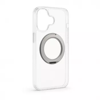 Evelatus Apple iPhone 17 hybride hoesje met MagSafe PC+TPU 360 metalen standaard transparant