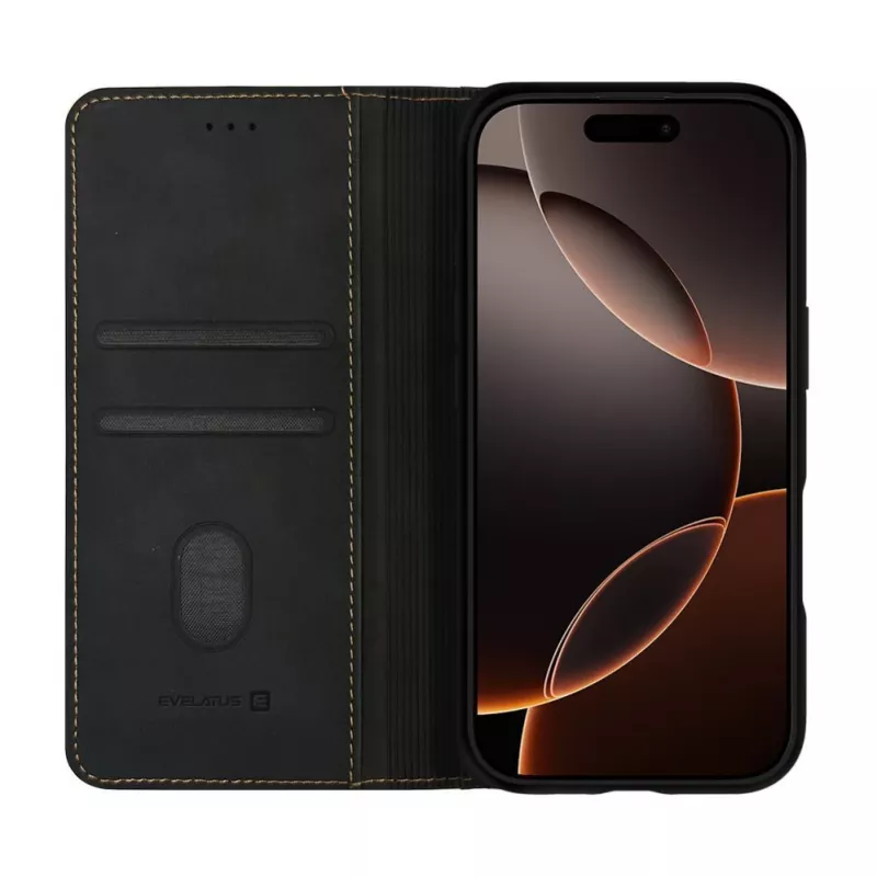 Evelatus Apple iPhone 18 Pro boekhoesje zwart