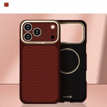 Evelatus Apple iPhone 18 Pro Max Carbon Premium Edition MagSafe-hoesje Burgundy