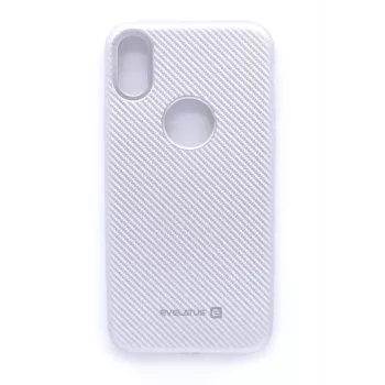 Evelatus Apple iPhone X carbon zilver beschermhoes