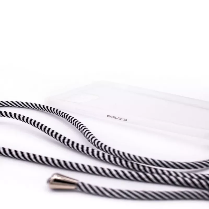 Evelatus Apple iPhone X/XS silicone transparant hoesje met ketting TPU-band transparant