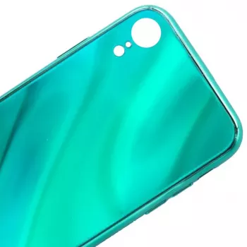 Evelatus Apple iPhone XR water ripple full color elektroplating gehard glazen hoesje groen