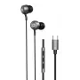 Evelatus Crystal Clear Audio koptelefoon met USB-C en microfoon zwart