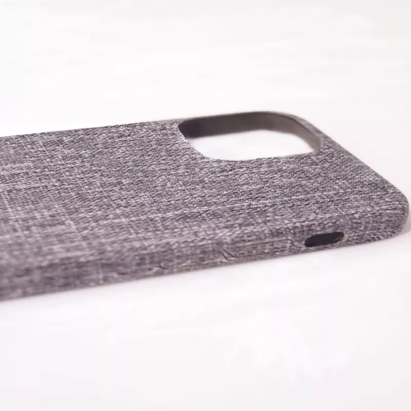 Evelatus stoffen hoes voor Apple iPhone 12/12 Pro EFC01 - zwart