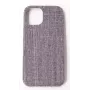 Evelatus stoffen hoes voor Apple iPhone 12/12 Pro EFC01 - zwart
