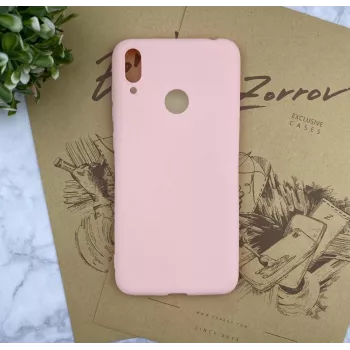 Evelatus Huawei Y7 2019 Nano Siliconen Hoesje Soft Touch TPU Pink Sand